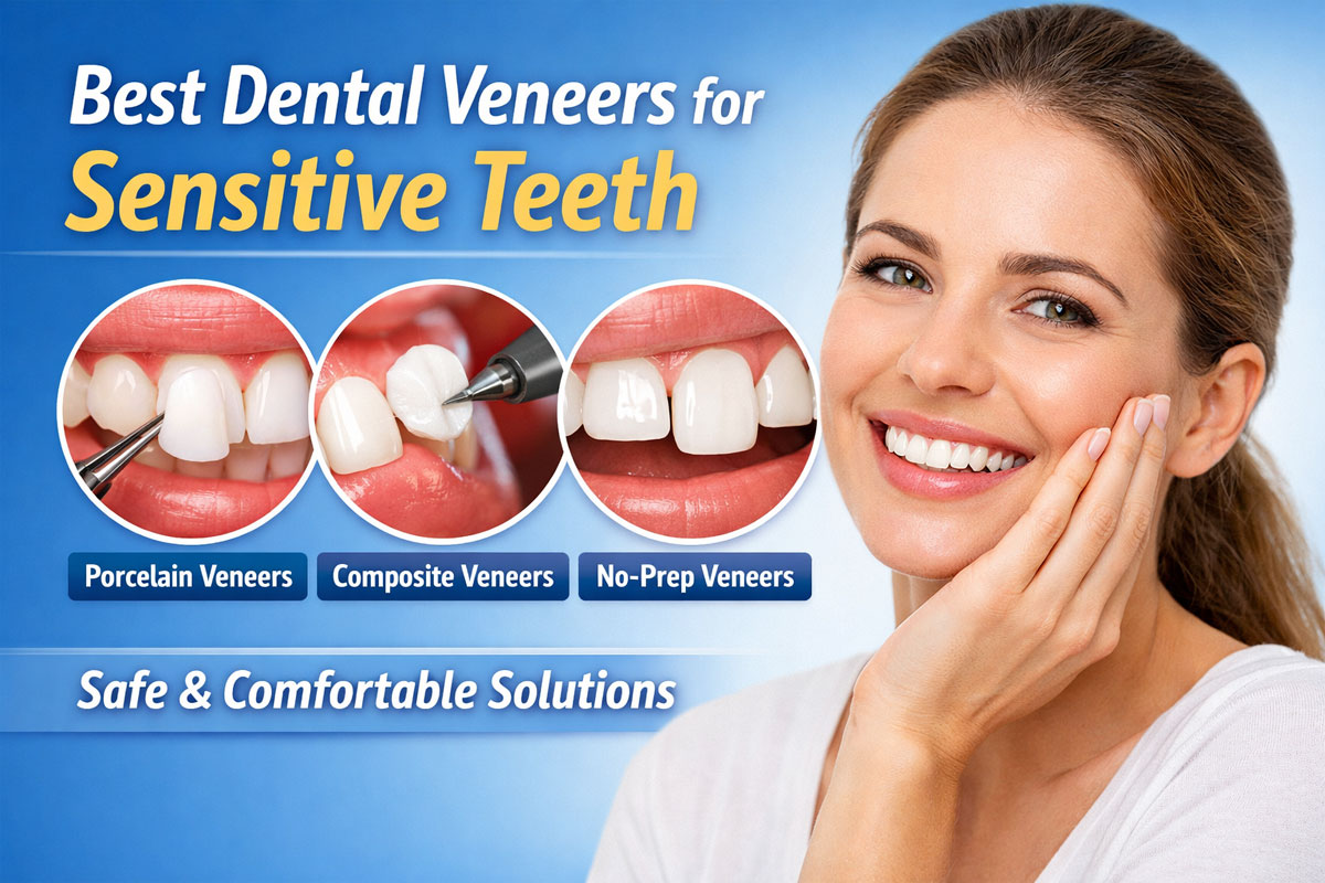 What types of dental veneers are best for sensitive teeth?