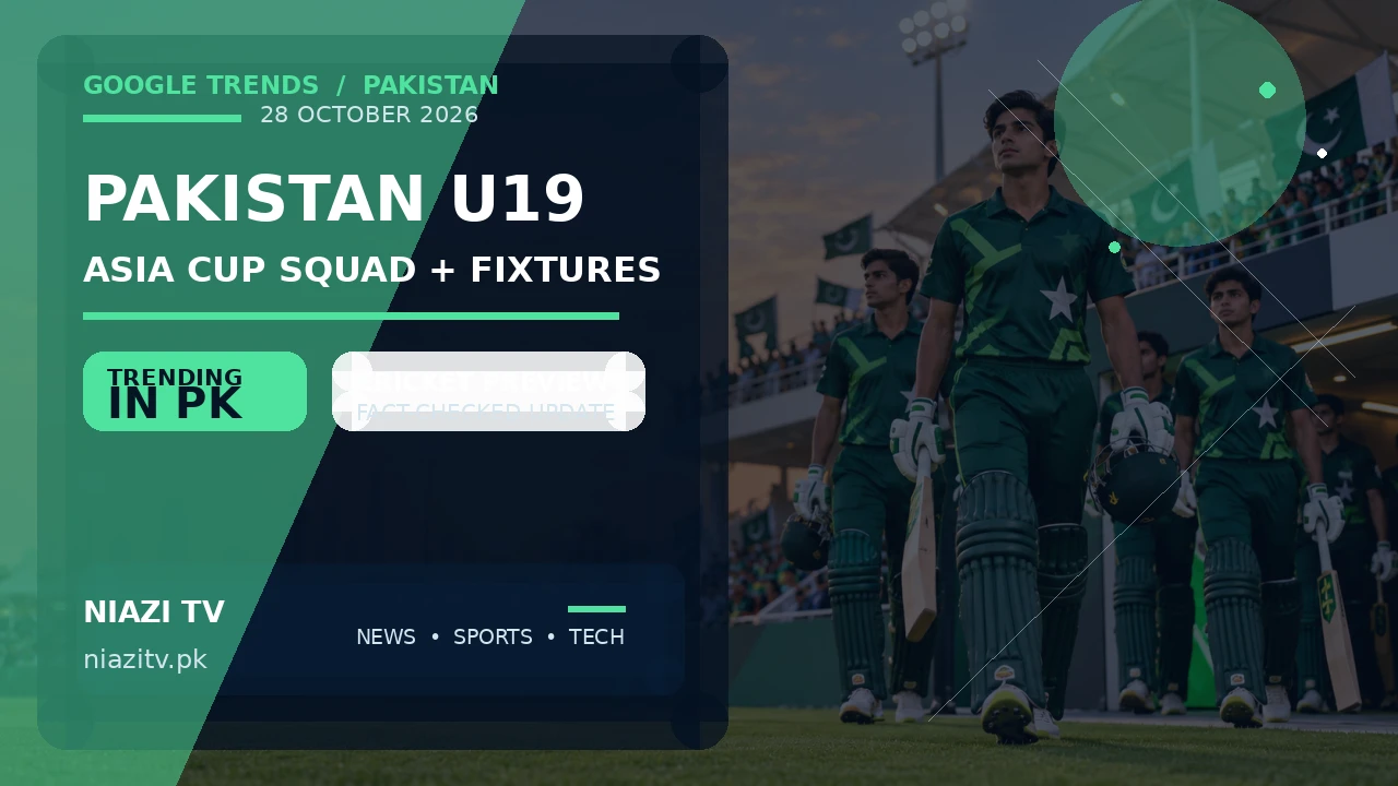 Pakistan U19 Asia Cup 2026 Squad and Fixtures: India Match on November 8