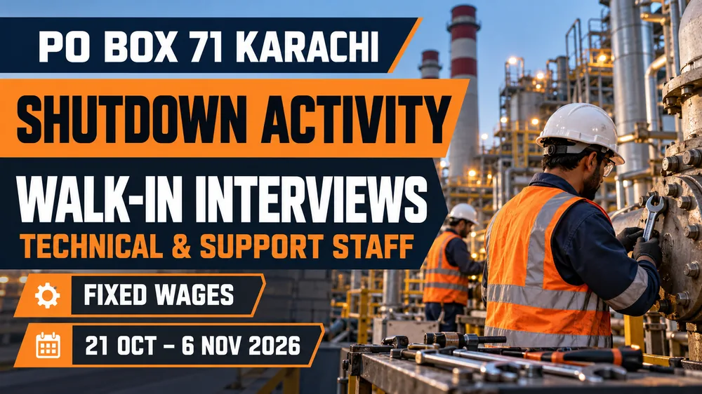 PO Box 71 Karachi Jobs October 2026: PAEC Shutdown Walk-In Interviews and Schedule