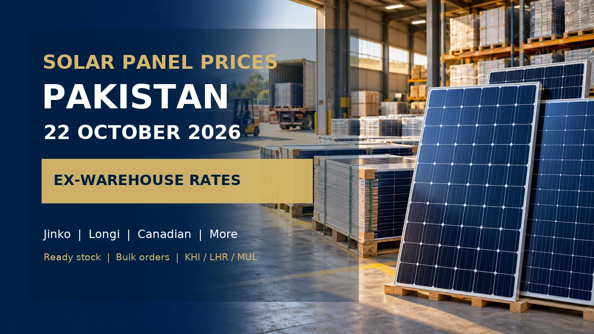 Solar Panel Prices in Pakistan 22 October 2026: Jinko, Longi, Canadian, Inverex and More featured image for Business News